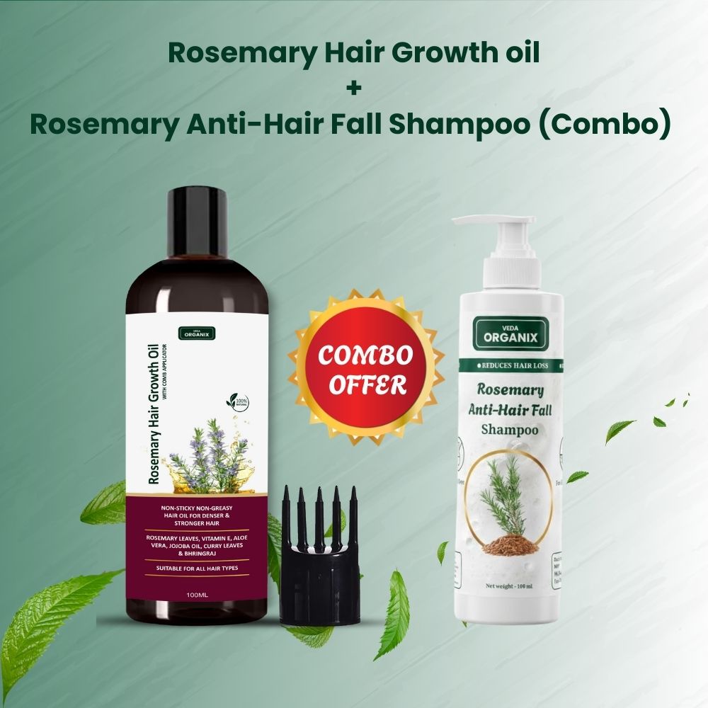 Rosemary Hair Growth oil + Rosemary Anti-Hair Fall Shampoo (Combo)
